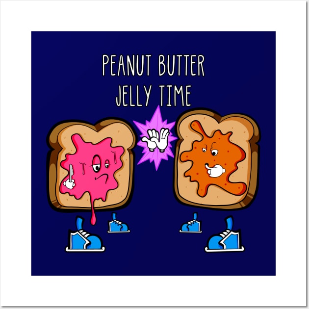 Peanut Butter & Jelly Besties Wall Art by Art by Nabes